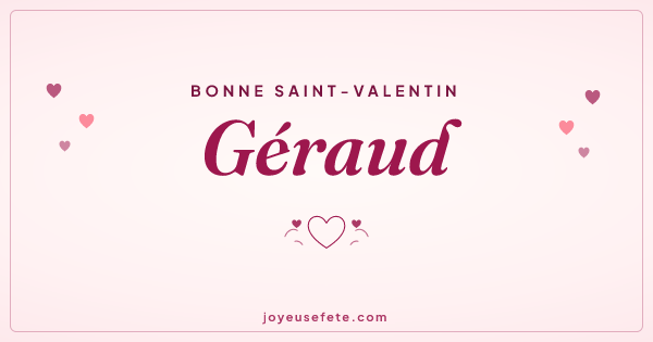 Image « Bonne Saint-Valentin Géraud » au format large