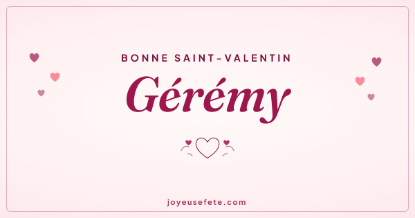 Image « Bonne Saint-Valentin Gérémy » au format large