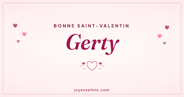 Image « Bonne Saint-Valentin Gerty » au format large