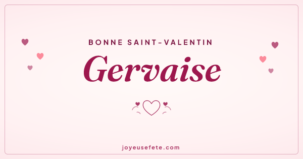 Image « Bonne Saint-Valentin Gervaise » au format large