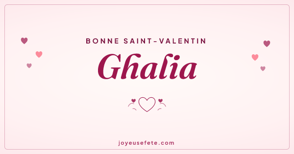 Image « Bonne Saint-Valentin Ghalia » au format large