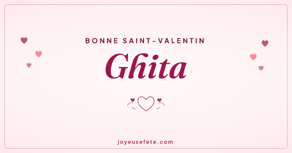 Image « Bonne Saint-Valentin Ghita » au format large