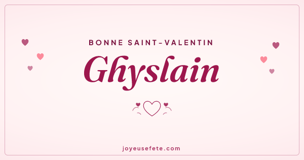 Image « Bonne Saint-Valentin Ghyslain » au format large