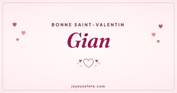 Image « Bonne Saint-Valentin Gian » au format large