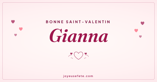 Image « Bonne Saint-Valentin Gianna » au format large