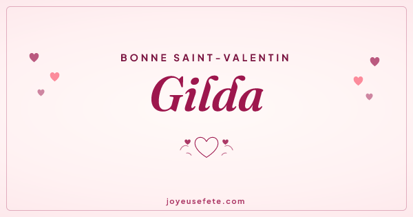 Image « Bonne Saint-Valentin Gilda » au format large