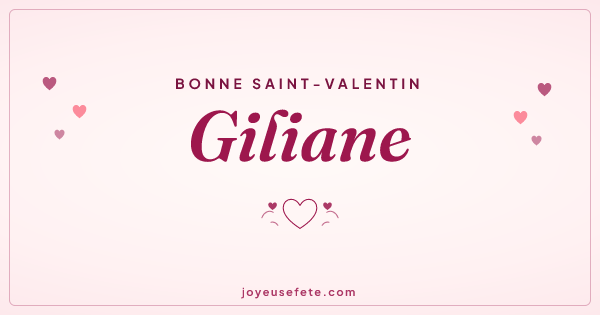 Image « Bonne Saint-Valentin Giliane » au format large