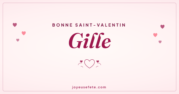 Image « Bonne Saint-Valentin Gille » au format large