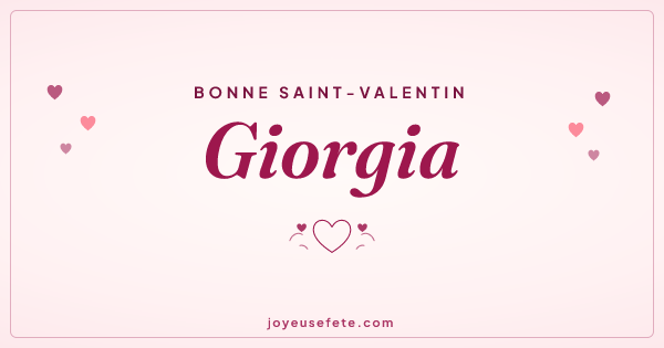 Image « Bonne Saint-Valentin Giorgia » au format large