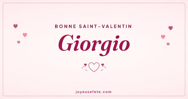 Image « Bonne Saint-Valentin Giorgio » au format large