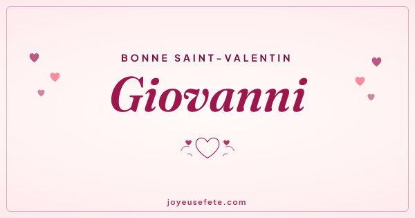 Image « Bonne Saint-Valentin Giovanni » au format large