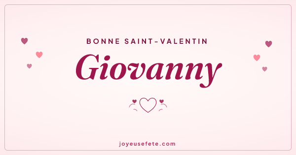 Image « Bonne Saint-Valentin Giovanny » au format large