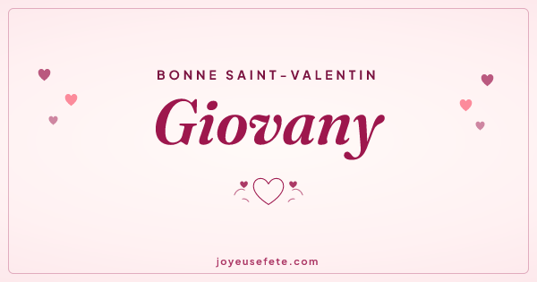 Image « Bonne Saint-Valentin Giovany » au format large