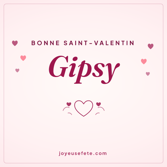 Image carrée « Bonne Saint-Valentin Gipsy » pour WhatsApp