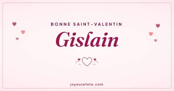 Image « Bonne Saint-Valentin Gislain » au format large