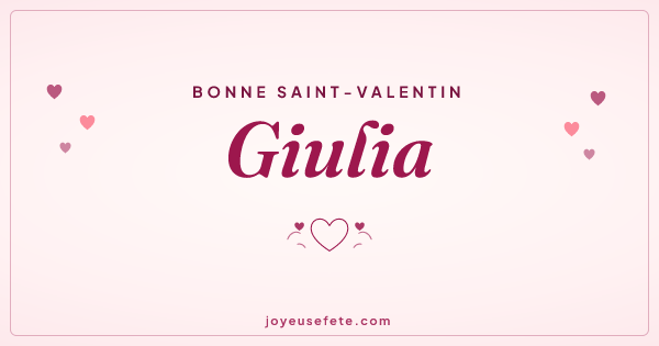 Image « Bonne Saint-Valentin Giulia » au format large