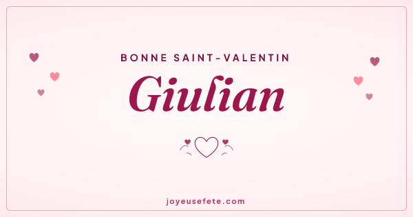 Image « Bonne Saint-Valentin Giulian » au format large