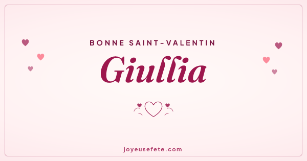 Image « Bonne Saint-Valentin Giullia » au format large