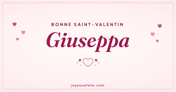 Image « Bonne Saint-Valentin Giuseppa » au format large