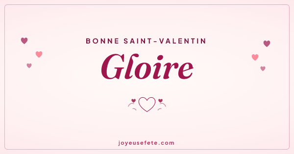 Image « Bonne Saint-Valentin Gloire » au format large