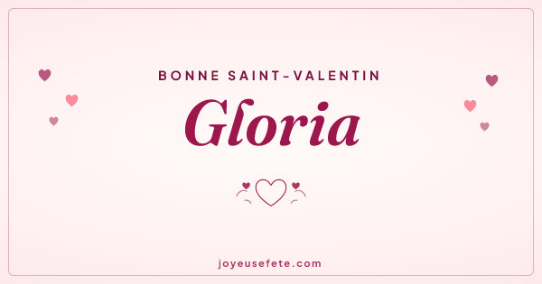 Image « Bonne Saint-Valentin Gloria » au format large