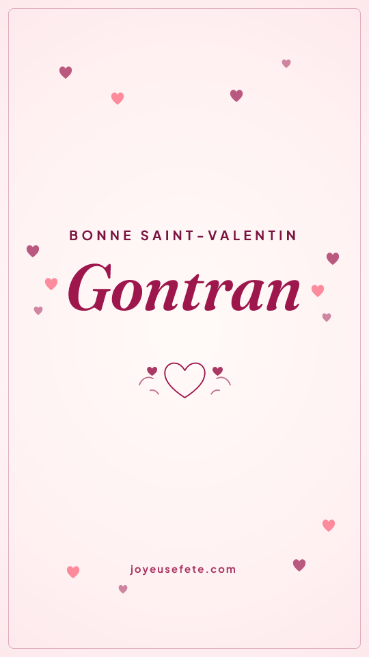 Image « Bonne Saint-Valentin Gontran » au format story