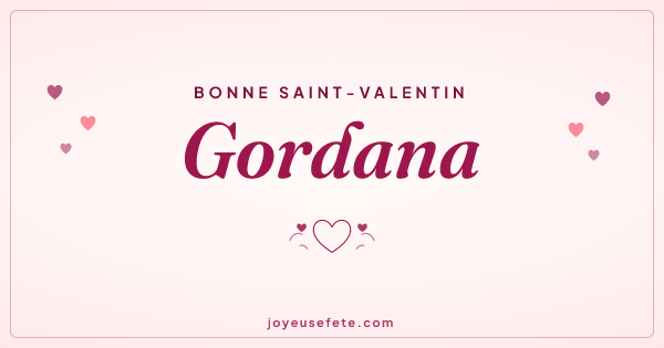 Image « Bonne Saint-Valentin Gordana » au format large