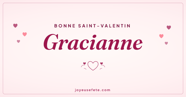 Image « Bonne Saint-Valentin Gracianne » au format large