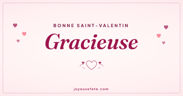 Image « Bonne Saint-Valentin Gracieuse » au format large