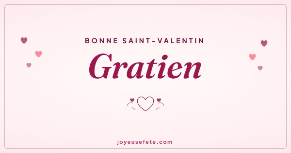Image « Bonne Saint-Valentin Gratien » au format large
