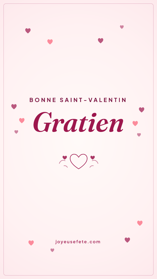 Image « Bonne Saint-Valentin Gratien » au format story