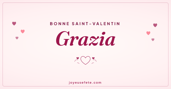 Image « Bonne Saint-Valentin Grazia » au format large