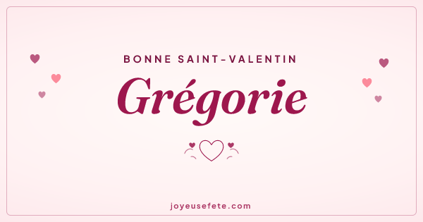 Image « Bonne Saint-Valentin Grégorie » au format large