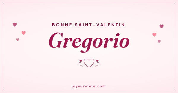Image « Bonne Saint-Valentin Gregorio » au format large