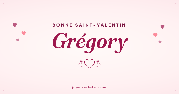 Image « Bonne Saint-Valentin Grégory » au format large