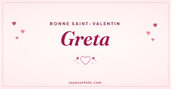 Image « Bonne Saint-Valentin Greta » au format large