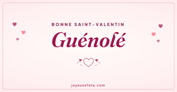 Image « Bonne Saint-Valentin Guénolé » au format large