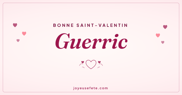 Image « Bonne Saint-Valentin Guerric » au format large
