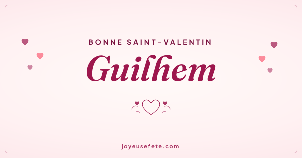 Image « Bonne Saint-Valentin Guilhem » au format large