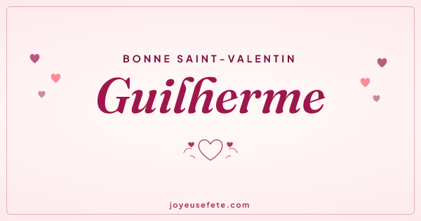 Image « Bonne Saint-Valentin Guilherme » au format large