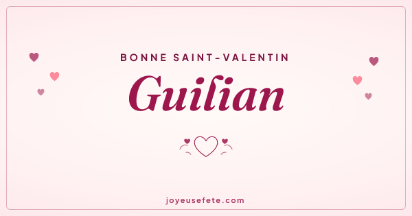 Image « Bonne Saint-Valentin Guilian » au format large