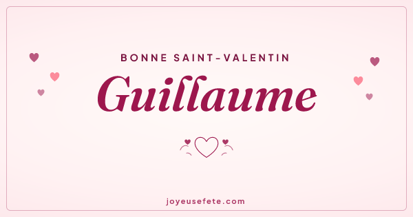 Image « Bonne Saint-Valentin Guillaume » au format large