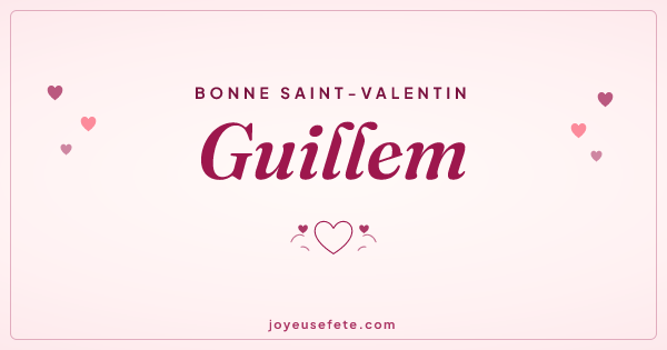 Image « Bonne Saint-Valentin Guillem » au format large