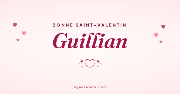 Image « Bonne Saint-Valentin Guillian » au format large