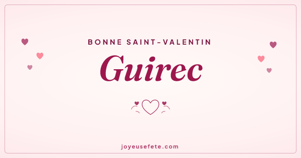 Image « Bonne Saint-Valentin Guirec » au format large