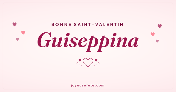 Image « Bonne Saint-Valentin Guiseppina » au format large