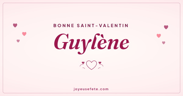 Image « Bonne Saint-Valentin Guylène » au format large