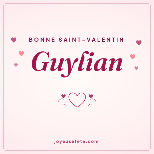 Image carrée « Bonne Saint-Valentin Guylian » pour WhatsApp