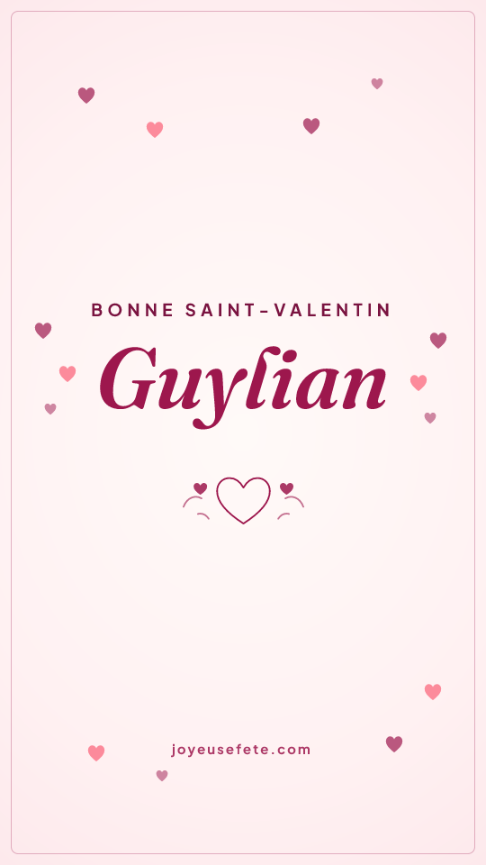 Image « Bonne Saint-Valentin Guylian » au format story