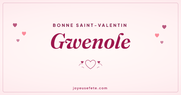 Image « Bonne Saint-Valentin Gwenole » au format large